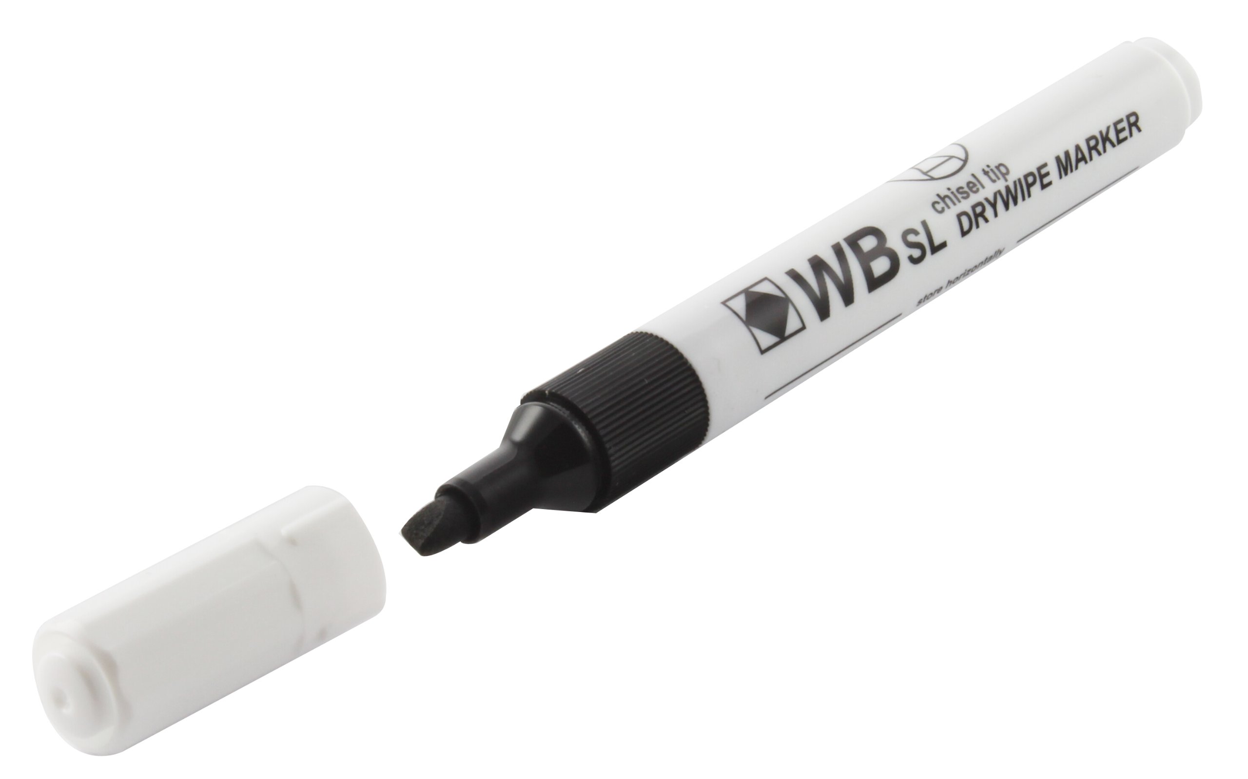 Whitebox Chisel Whiteboard Marker - Black