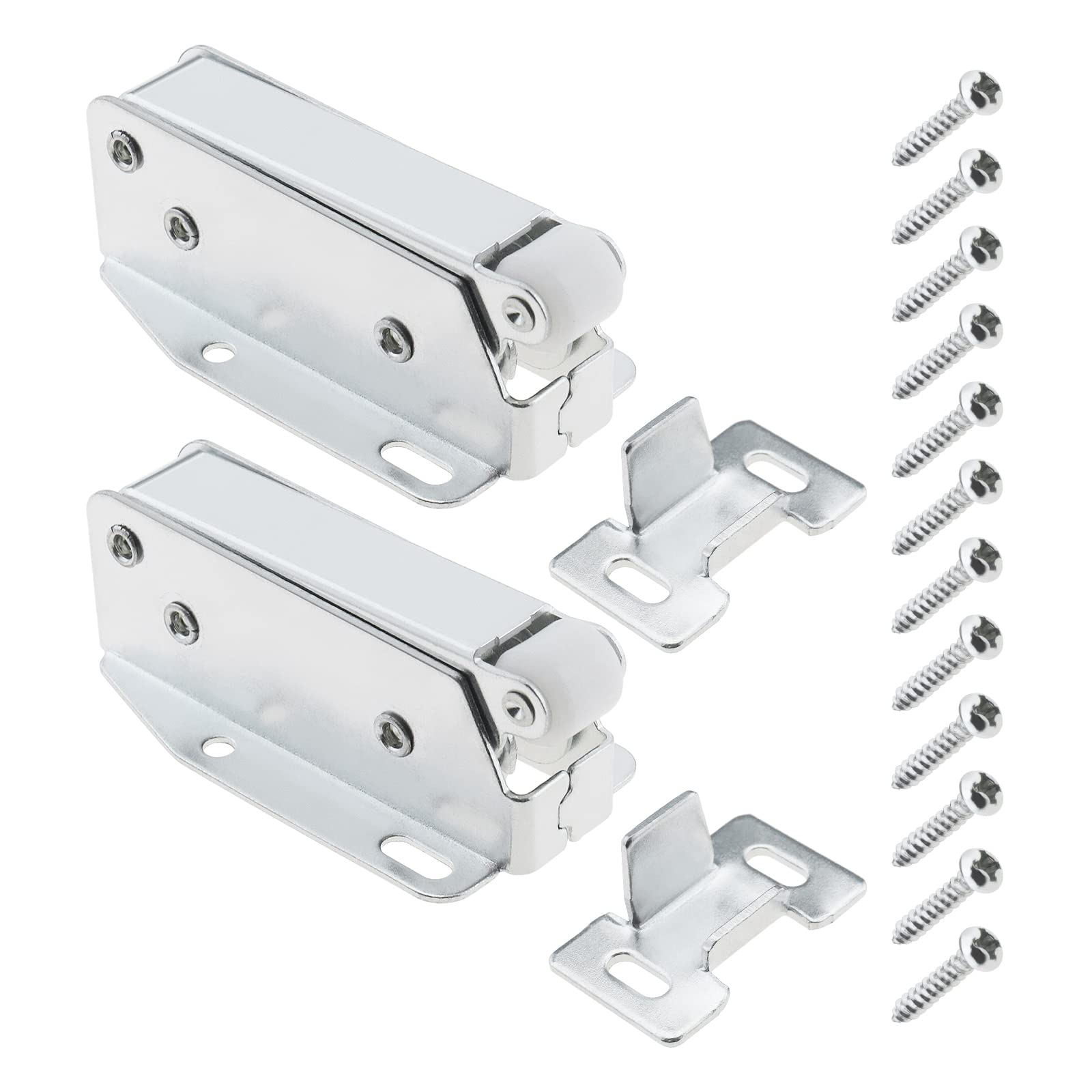 SG Store 2PCS Loft Door Touch Catch Latch Cupboard Latch Attic Push to Open Autolatch for Loft Door Kitchen Cabinet Bedroom Cabinet Lounge Cabinet