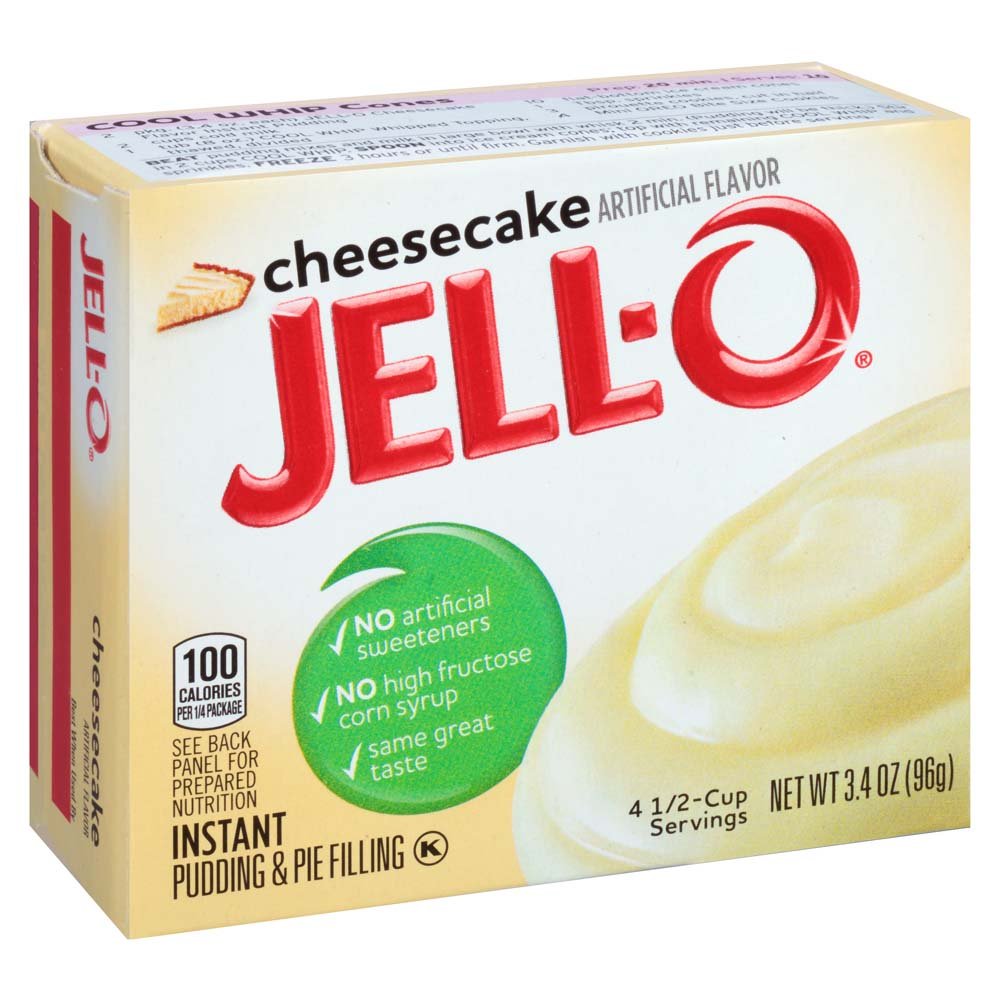 JellO Strawberry Creme Instant Pudding Mix 3.4 Ounce Box