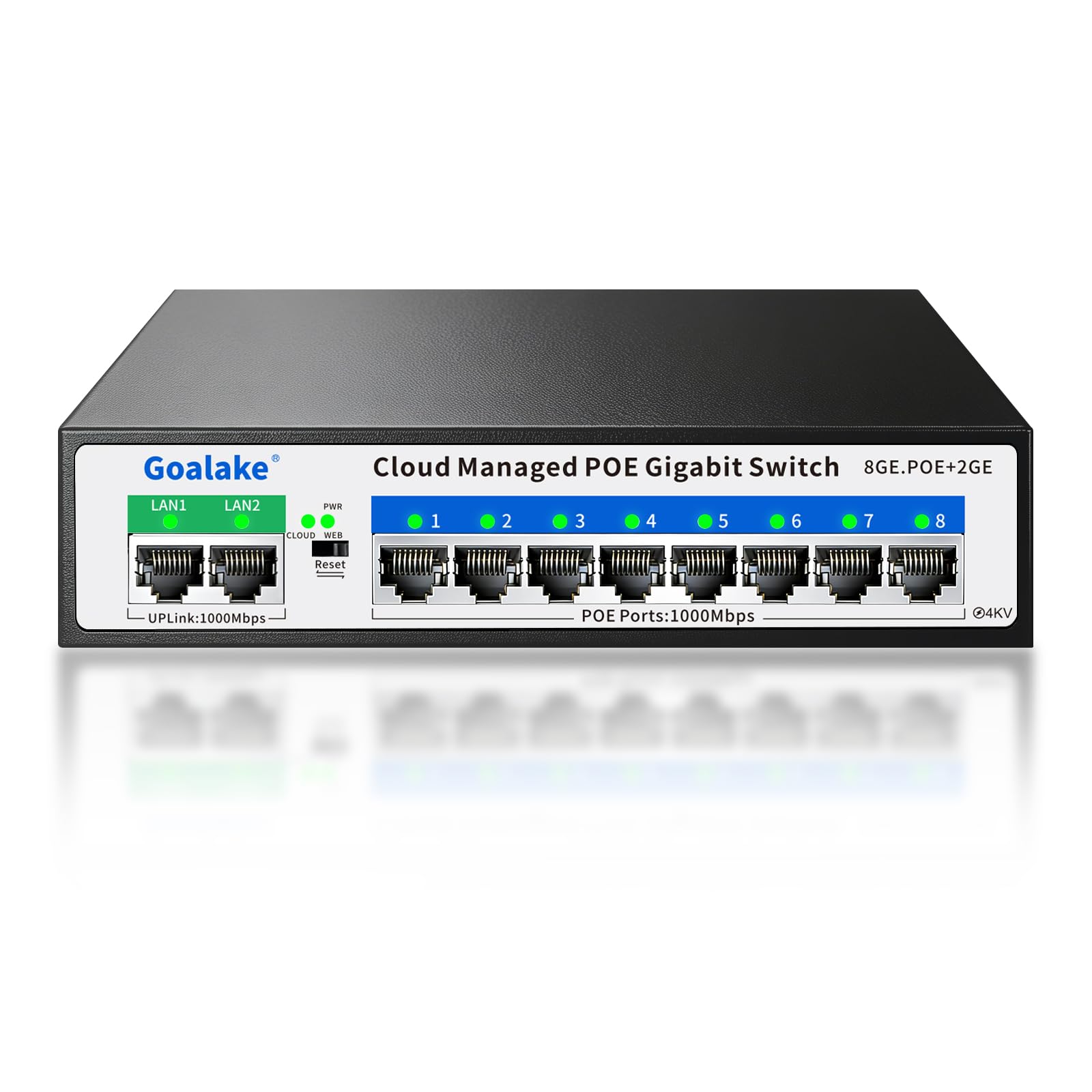 Goalake 10-Port Gigabit PoE Switch