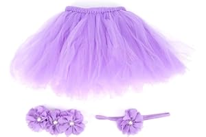 HEEPDD Newborn Photography Outfits Girl, Newborn Photo Prop Set Fluffy Tulle Skirt for Baby Girl Photography, 0-12 Month Newb
