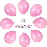 SHATCHI Pink Balloons 25 Pack 12 Inch Thick Latex Biodegradable Helium view 2