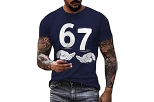 Funny Six Seven T Shirts 6 7 Meme Gen Alpha Slang 6 7 Hands T-Shirt Men Crew Neck Loose Fit Basic Tops for Daily Wear