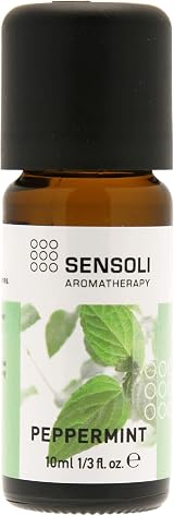 SENSOLI Peppermint Essential Oil 10ml 100% Pure Amber Bottle Dropper