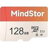 MindStor 128GB Micro SDXC Memory Card, 90MB/s Read, U1, A1, with Adapter | For Security Cameras, Dash Cams, Trail Cameras, Home Surveillance &amp; 1080P Loop Recording