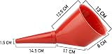 Cost Wise Angled Fuel Funnel Red with Built In Washable Filter and Handle view 3