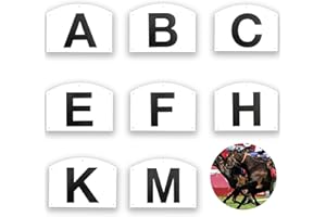 ITULCYO Wall Mount Dressage Letters Markers，Dressage Letters for Arena，8 Pcs Wall Mount Dressage Markers（A B C E H K F M） Large Letter Marks,Arena Dressage Letters Equestrian Athletes Letters