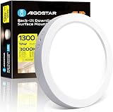 Aigostar 12W LED Ceiling Light Warm White 3000K 1300LM Round Flush Mount view 1