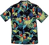 RJC Brand Tropical Parrots Men's Hawaiian Shirt