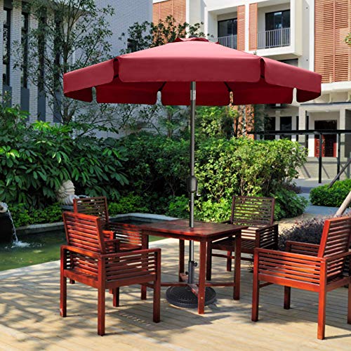 MASTERCANOPY 270 cm Sonnenschirm mit Volant Patioschirm Gartenschirm Terrassenschirm Tischschirm Martkschirm 8 Rippen… – Bild 7