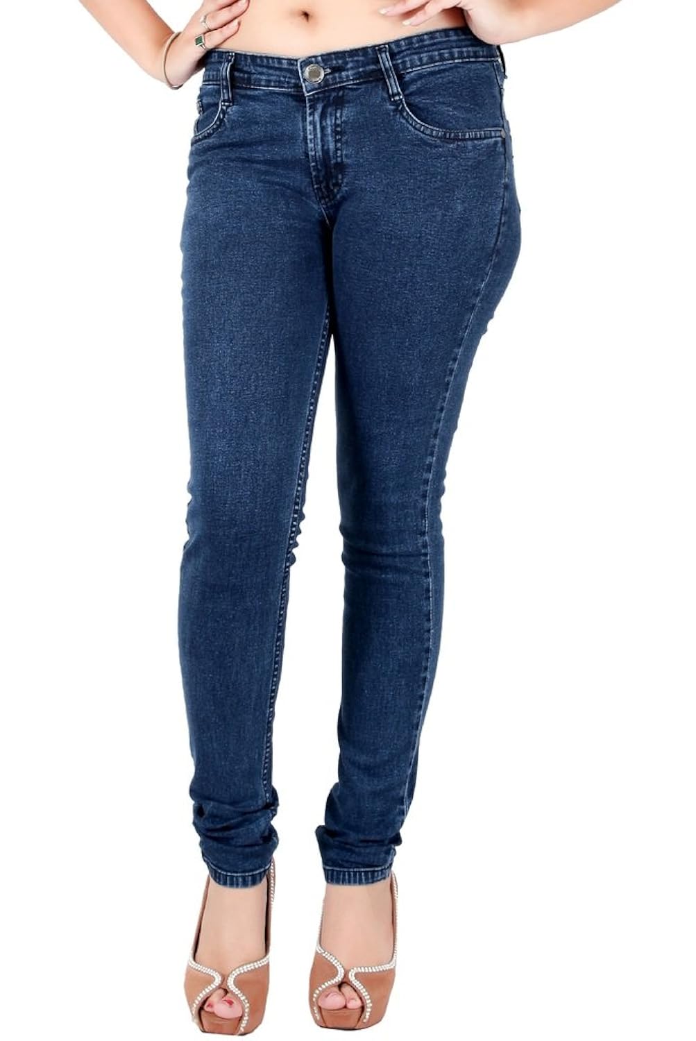 obeo women's slim fit stretchable denim