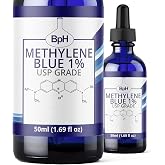 Biopharm Methylene Blue (USP Grade) 1%, 50 mL (1.69 fl oz). Made in U.S.A. | 3rd Party Tested. Dropper Included. Trusted Brand for 49 Years. Glass Bottle.