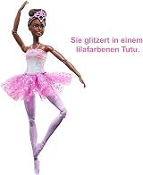 Barbie Dreamtopia Twinkle Lights Ballerina Doll Brunette Hair Light-Up Feature view 5