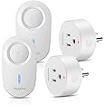 [2 Pack]HAPYTHDA Wireless Remote Control Outlet Plug, No Wiring Needed Remote Light Switches Kit, 500 Feet RF Range 275V/15A/1500W Electrical Remote Outlet for Light, Small Electrical Appliance