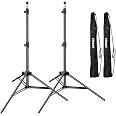 EMART 7Ft Light Stand for Photography, Speedlight, Flash, Softbox-2 Pack | Portable Photo Video Tripod Stand with Carry Case