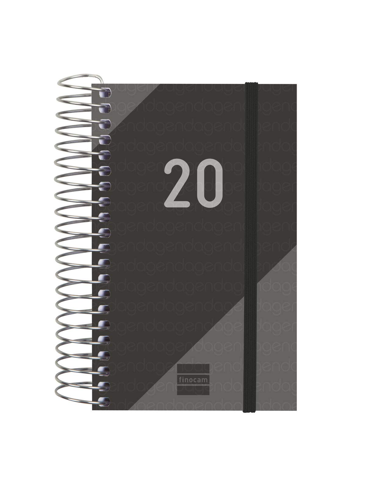 Finocam – Agenda 2020 1 Day Page Spiral Year Black Catalan