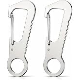 PasionLok Mini Carabiner Keychain Clip, Stainless Steel Key Chain Ring Clip for Keys, Quick Release EDC Key Chain, Key Ring Clip, 2 Pack for Hiking Camping Backpack