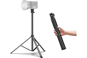 COMAN MT-60 Flexible Light Tripod Stand Lightweight Portable Lighting Stand Aluminum 360° Ball Head Camera Phone Tripod for Selfie Ring Light for Photography Makeup Tiktok Broadcasting with Phone