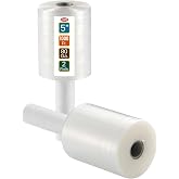 Simply Cool Mini Hand Stretch Wrap 2Pack 5 Inch 1000Ft 80 Gauge Shrink Wrap | Heavy Duty Industrial Strength Mini Shrink Wrap Roll for Moving Supplies, Furniture, Pallet Wrapping and Packing Stretch Film