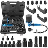 Pneumatic Injector Puller 27PCS for Diesel Engine, Air Vibration Injector Extractor with Handle, Labor-Saving Injectors Removal Tool Set with High Impact Extractor Hammer Puller, 18 Adapters, 3 Hooks