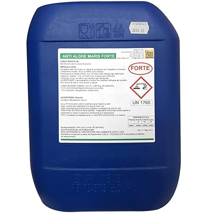 Alghicida Trattamento Pulizia Antialghe Piscine Kg 25 Forte