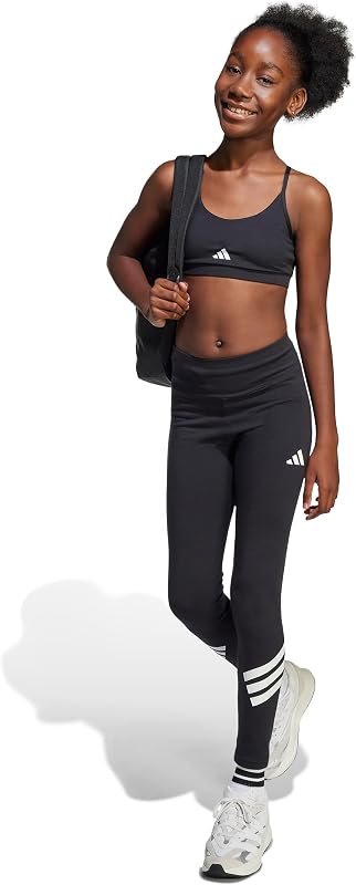 Mädchen Train Essentials Soft Touch Bra, Black/White, 7-8 Years — Foto 6 von 6