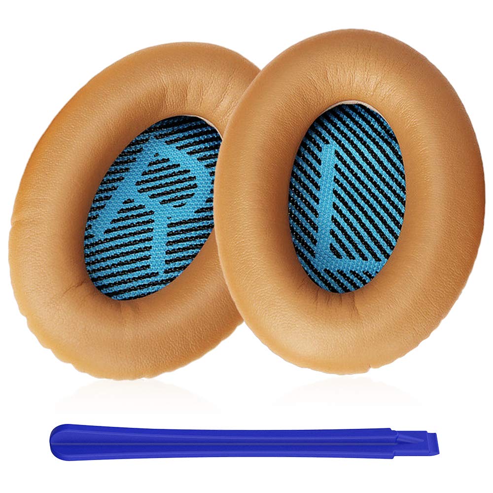 TesRank Replacement Ear Pads Ear Cushion Kit for Bose QuietComfort QC 2 15 25 35 AE2 AE2i AE2w SoundTrue SoundLink Headphones, Khaki