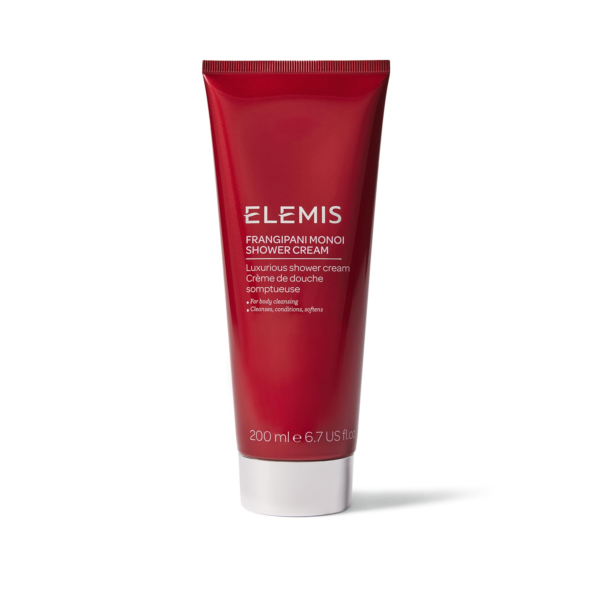 ELEMIS Frangipani Monoi Shower Cream, Luxurious Shower Body Cream to Cleanse, Condition and Soften, Skin-Softening Body Wash Infused with Frangipani and Exotic Oils, 200 ml