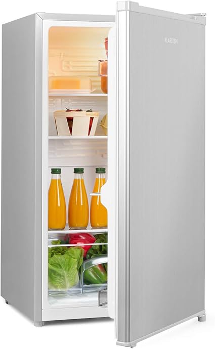 klarstein hudson nevera 88 litros eficiencia energetica a 3 estantes de cristal 2 compartimentos para verduras luz interior led 3