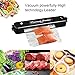 Vacuum Sealer, GEEDIAR Food Vacuum Sealer Machine, Compact Automatic Vacuum Sealing System for Dry & Moist Foods Preservation and Storage Including 15 Sealer Bags, Black