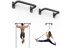 Jusgym Pull Up Bar for Doorway, Heavy Duty Strength Training Pull-Up Bars for Home Gym, Wall Mounted/Joist Mounted/Ceiling Mounted Chin Up Bar with Reinforced Thick Metal Construction - Supports 500 lbs for Full-Body Workouts