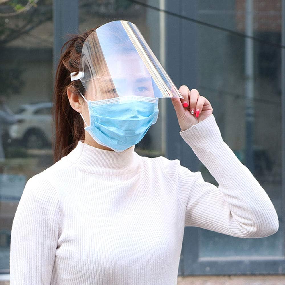 Reusable Face Shield,Protection Mask Hat Dustproof Sand Saliva Splash Protective Safety Full Face Anti-Spitting Splash Fisherman Fishing Hat Effectively Isolates Saliva Reusable Adjustable for Outdoor