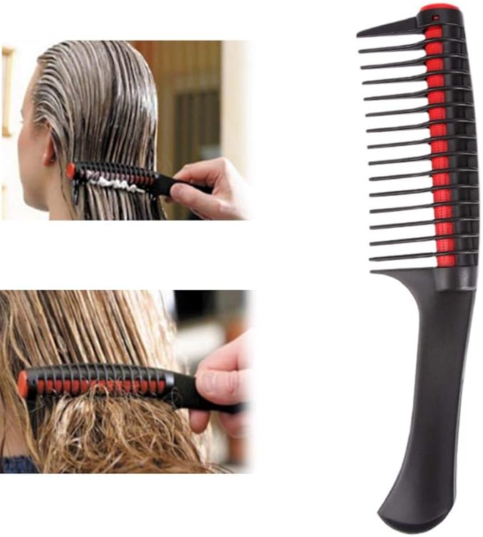 Peluquería para teñir el cabello, cepillo para peinar, dientes grandes