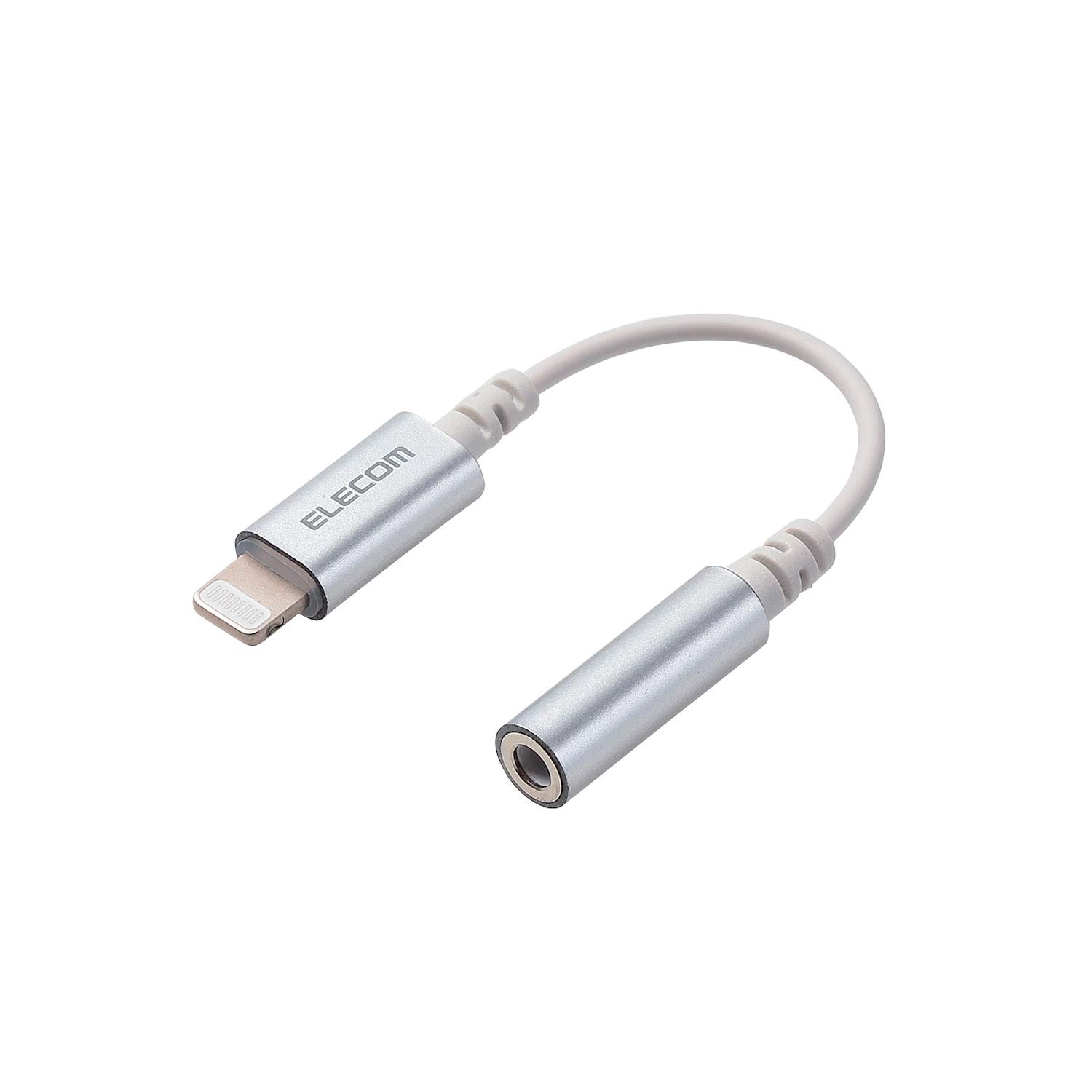 Amazon エレコム iPhone headphone adapter [lightning 3.5mm] ヘッドホンジャックアダプター 4極イヤホン端子(通話対応) 高耐久仕様
