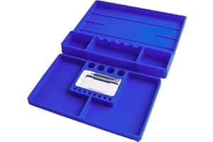 Aocoom 2 pcs Silicone Tool Tray with Magnetic Small Parts Tray, Non-Slip Flexible Mechanic Automotive Tool Organizer Tool Storage Tool Holder Grip Mats, Christmas Day Gift for Men, Father’s Day Gift