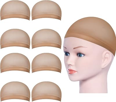URAQT Wig Caps 8 Pcs Nylon Ultra Thin Breathable Unisex Wig Net Cap