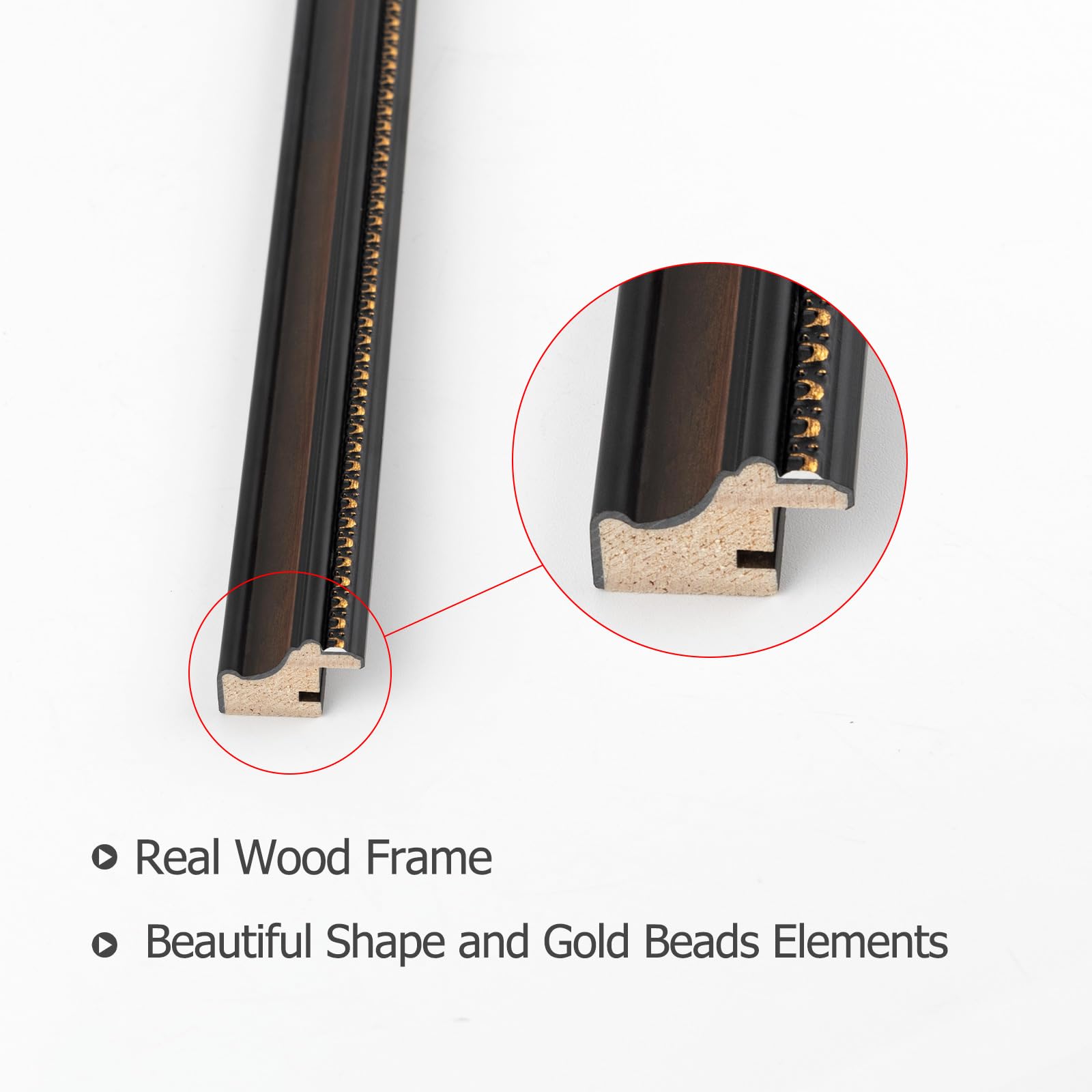 Golden State Art, 8.5x11 Diploma Frame, Solid Wood