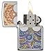 Zippo Boho Pattern Pocket Lighter, High Polish Chrome