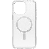 OtterBox iPhone 15 Pro MAX (Only) Symmetry Series Clear Case - Stardust (Clear/Silver), Snaps to MagSafe, Ultra-Sleek, Raised Edges Protect Camera & Screen