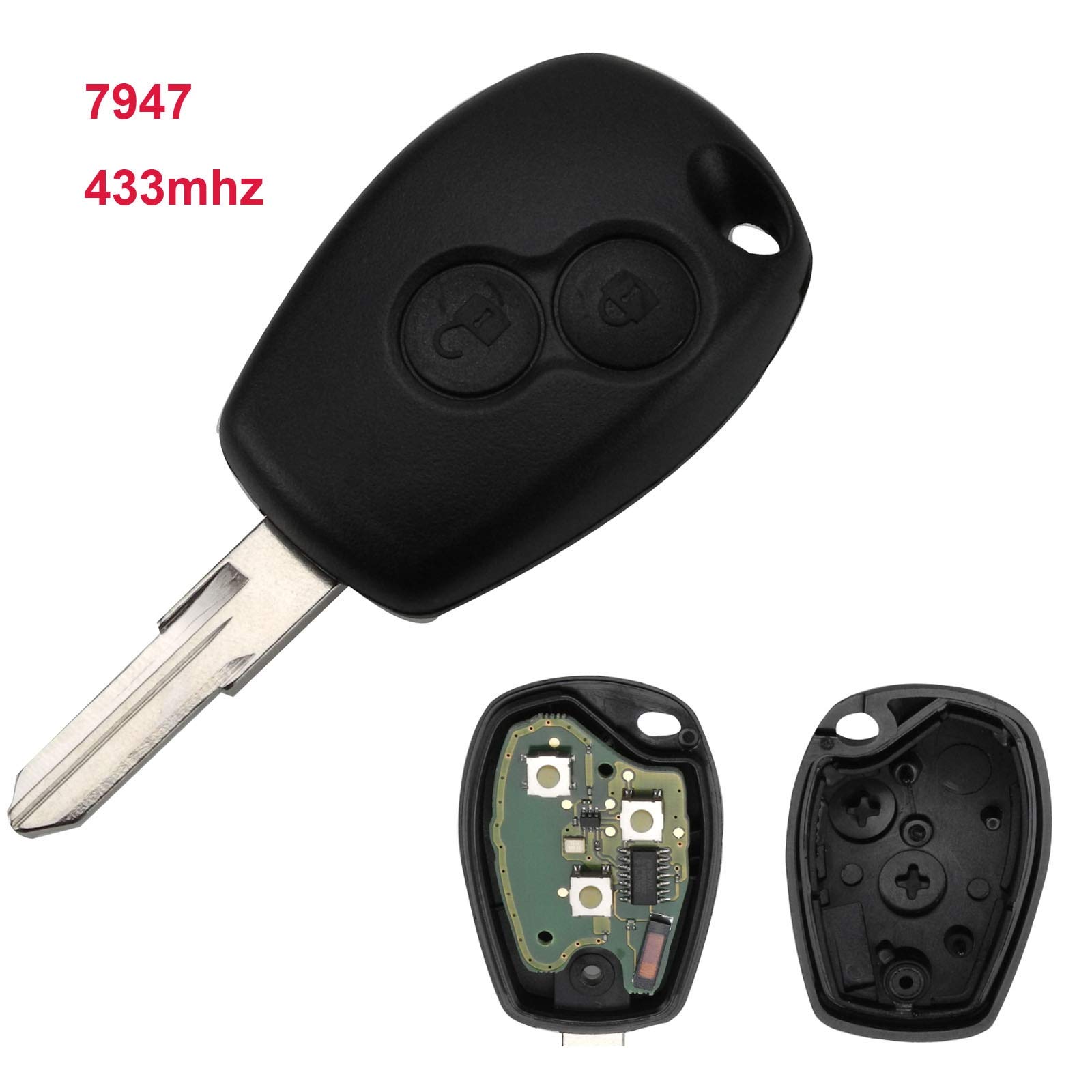 2 Button PCF7946/PCF7947 433mhz Chip 48 Car Key for Renault Megane Modus Clio Kangoo Logan Sandero Duster Accessories