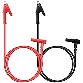 VWTNI 3.3FT Multimeter Test Leads, 4mm Banana Plug to Alligator Clips | Test Wire Leads for Electrical Testing, Test Cables 1000V 20A
