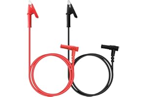 VWTNI 3.3FT/100.5cm Multimeter Alligator Clips Leads, 4mm Banana Plug to Alligator Clips for Electrical Testing, Test Leads 1000V 20A