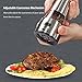 Pepper and Salt Grinder, Dr.meter Brushed Stainless Steel Pepper Mill with 5.3oz or 150g Peppercorns Capacity, Set of 2, Salt Shakers for Kitchen Camping and BBQ