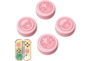 JINGDU Switch Thumb Grip Caps for Zelda Tears of The Kingdom Joy Con, Silicone Joystick Cap Covers Accessories Compatible with Nintendo Switch/OLED/Lite,Pink Totk Tears