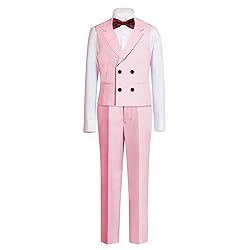 Marvelous World Boys' 5-Piece Formal Vest Suit