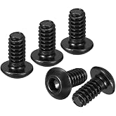 DTGN #10-32x3/8 Button Head Socket Cap Screws 100Pack Carbon Steel | Black Oxide Good for Road Bicycle, Mountain Bike, Auto, MotorcycleHex Socket Drive Fasteners