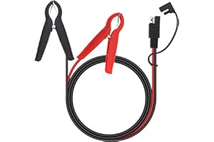 SAE Quick Connector to Crocodile Clip Charger Cable Grounding Wire for Battery Charging Solar Panels Motorcycle Truck SUV Gen