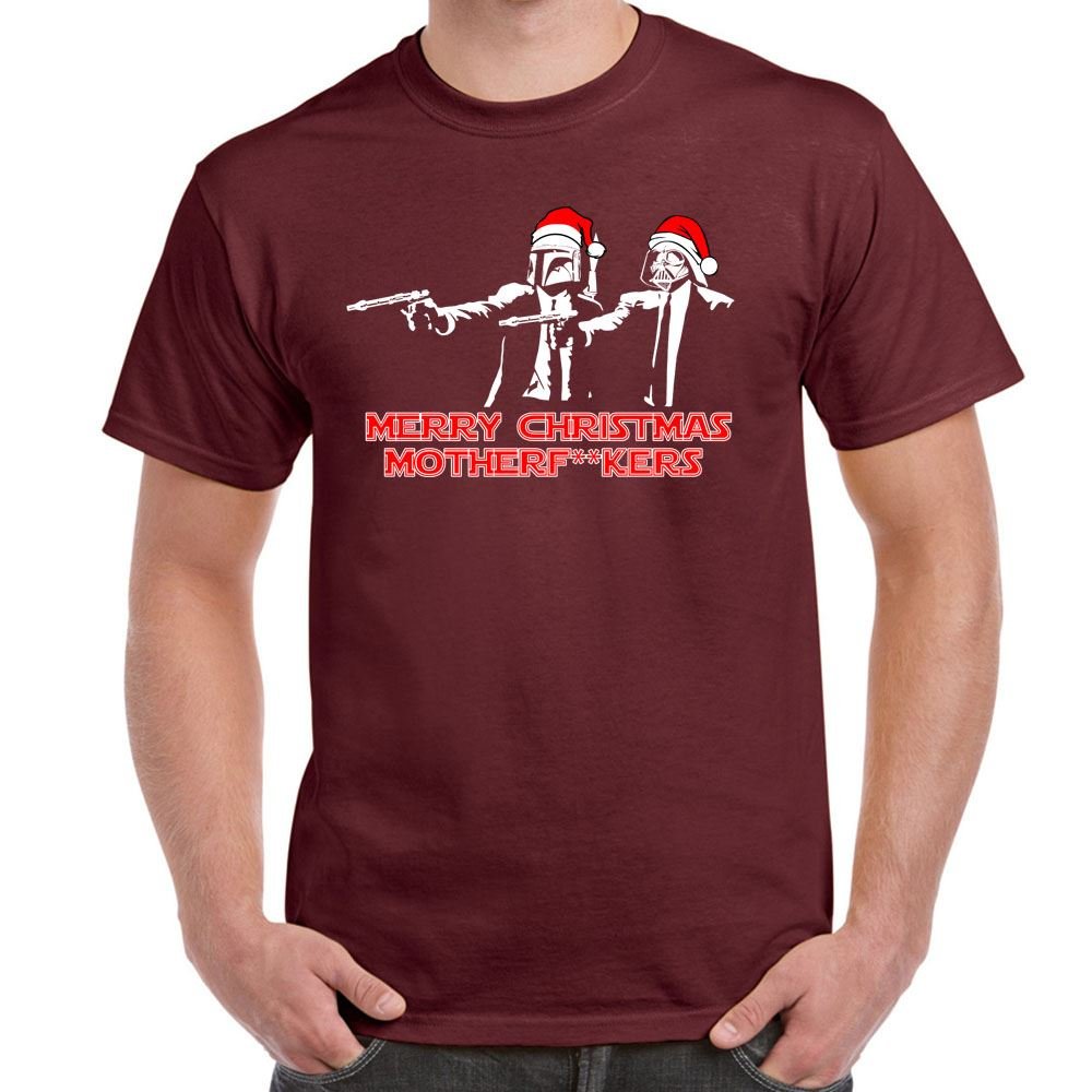 S Funny Printed T Shirts Merry Christmas Star Wars Pulp Fiction Inspired Tee | Stellanovelty