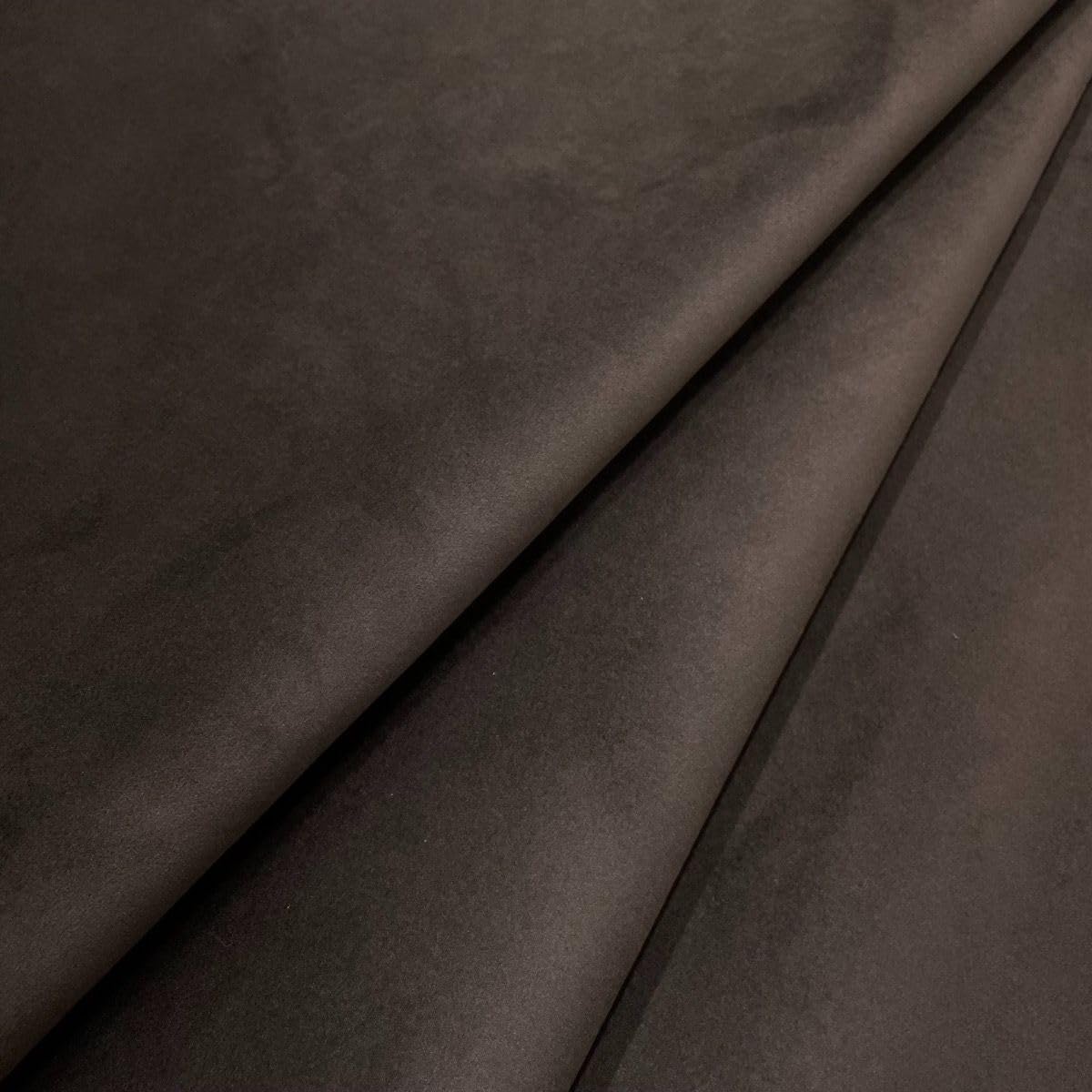 Regents Lux Soft Touch Plain Velvet Fire Retardant Plush Low Velour Cushion Sofa Upholstery Fabric Sold by The Metre - Mushroom Brown - 4 Metres