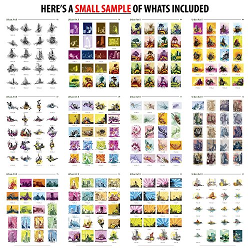 image for Clipart deSIGN USA Urban Art 1-2 Backgrounds Bundle-Vector Clip Art Im